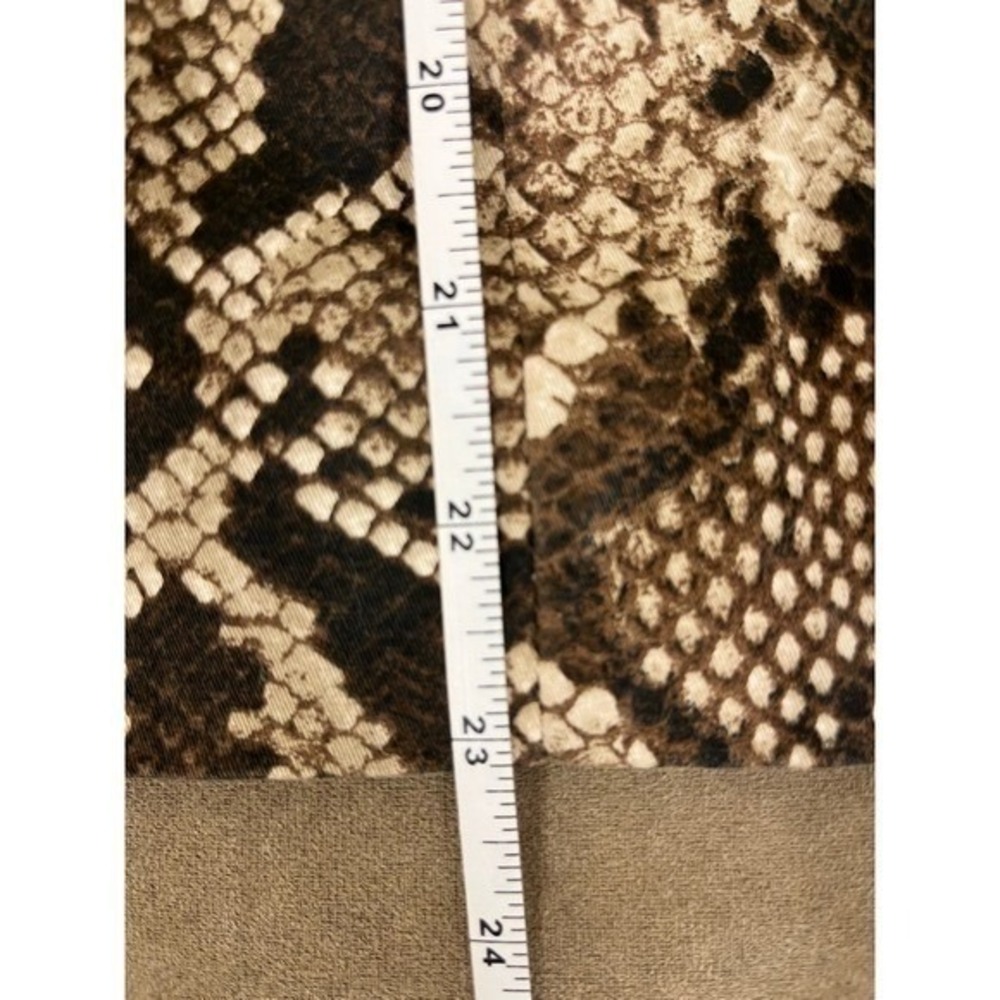 Altuzarra Snakeskin Print Pencil Skirt Brown Tan Size 6 Front Slit - Picture 10 of 10